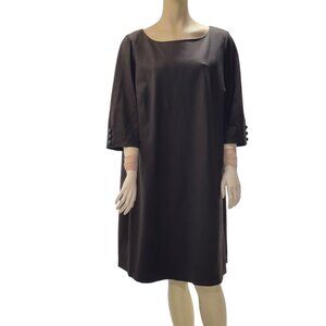 LANDS' END Women's Brown Shift Dress Plus Size 22W